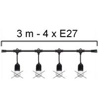 [8603-C921] 8603-C921 - Guirlande (Extension) 3m équipée de 4 Amp. E27/G125 Fil 2100K