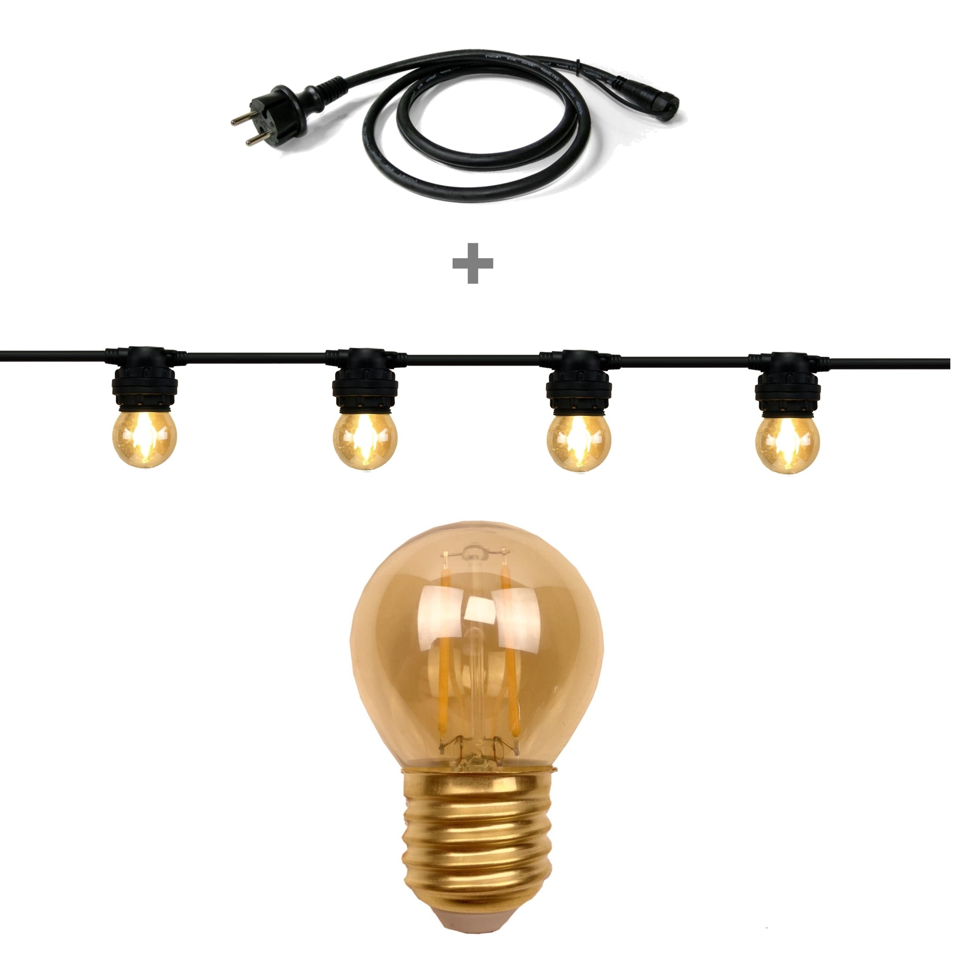 [8524-G31-P] 8524-G31-P - Guirl. 24m 48xE27/G45 Fil 1700K + Prise