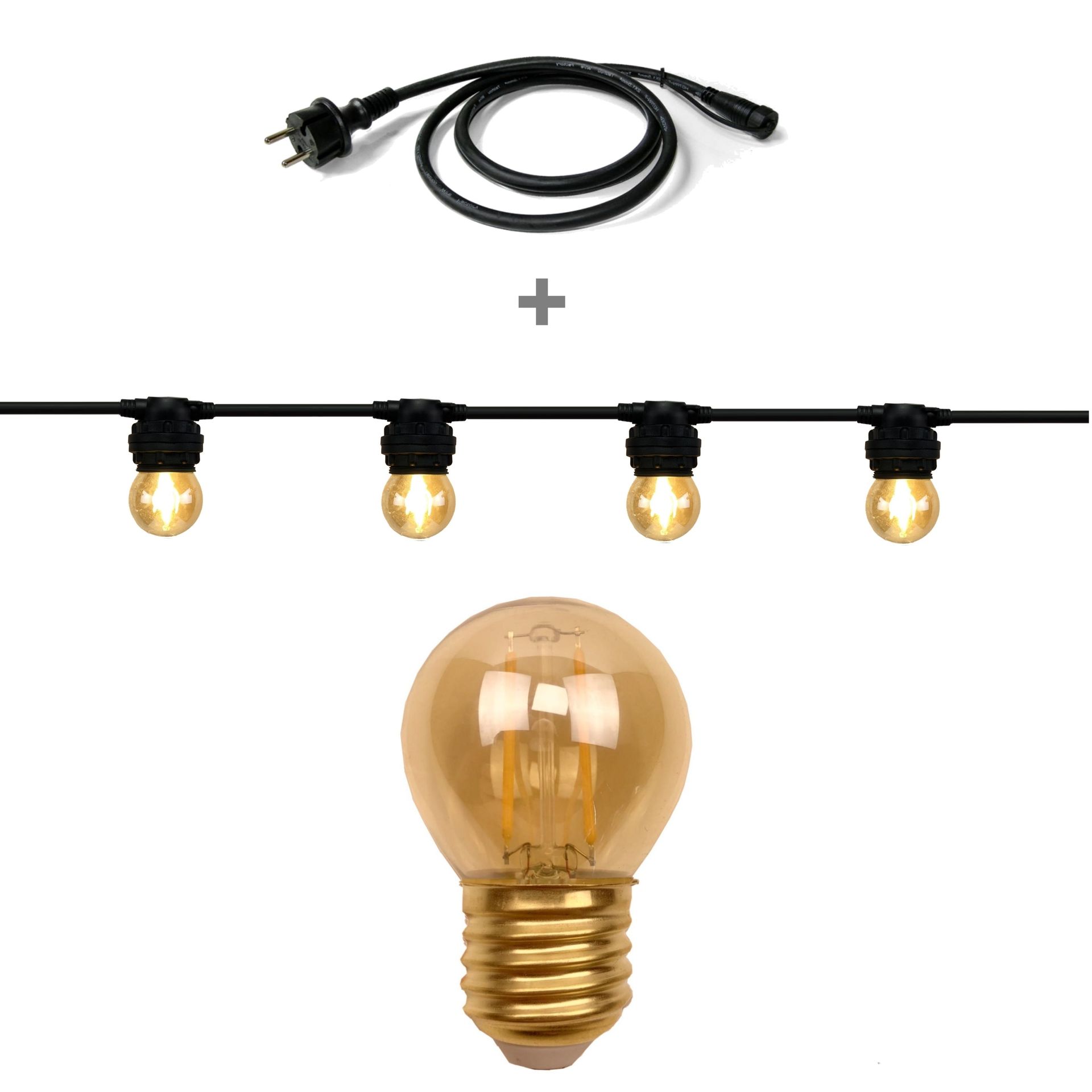[8524-G31-P] 8524-G31-P - Guirl. 24m 48xE27/G45 Fil 1700K + Prise