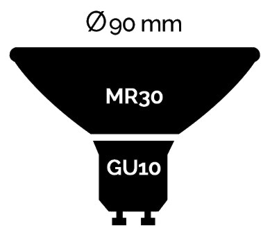 [B726] B726 - MR30/GU10 DIM 3000K 850Lm 10 W