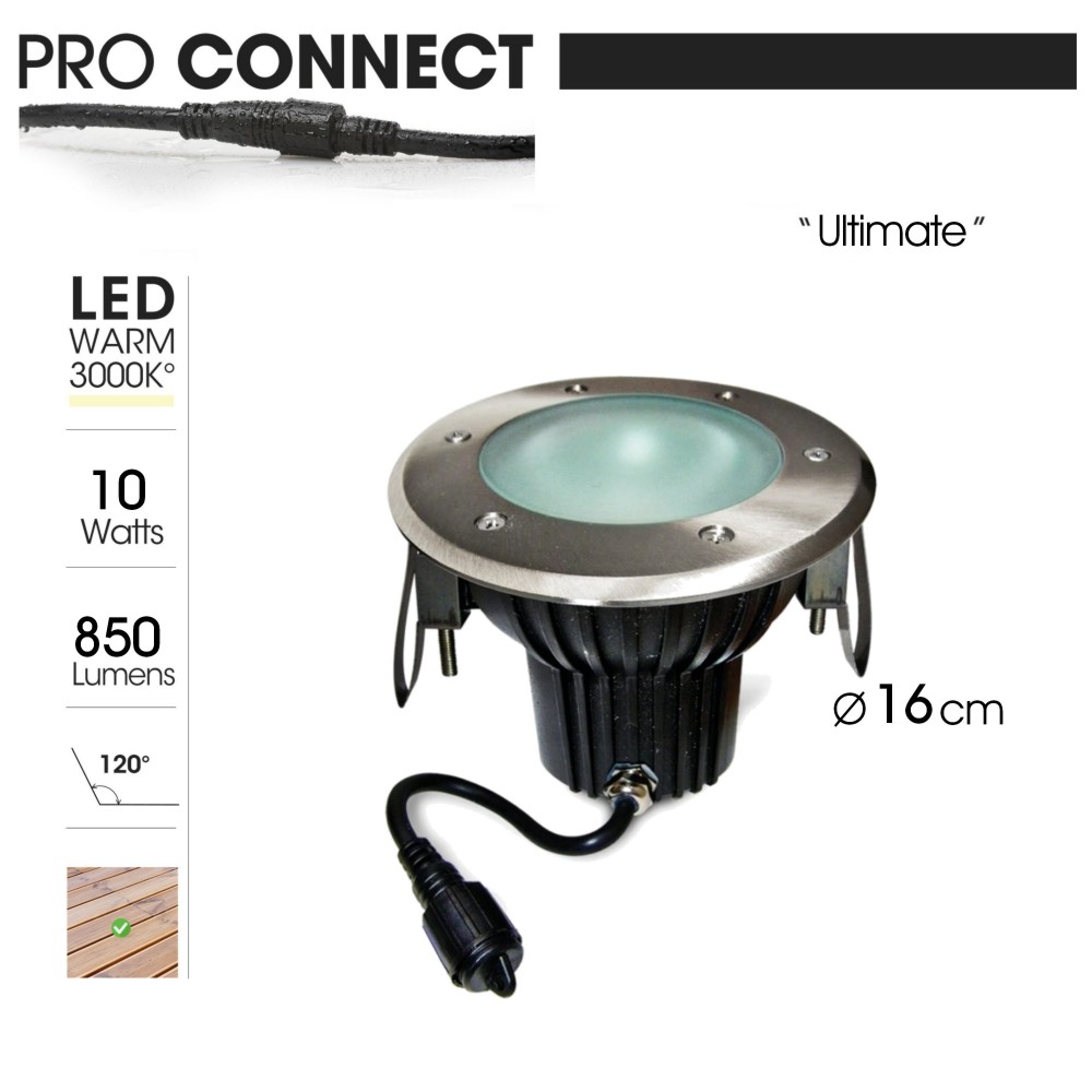 [2286] 2286 - Spot à encastrer bois Ø16cm 3000°K