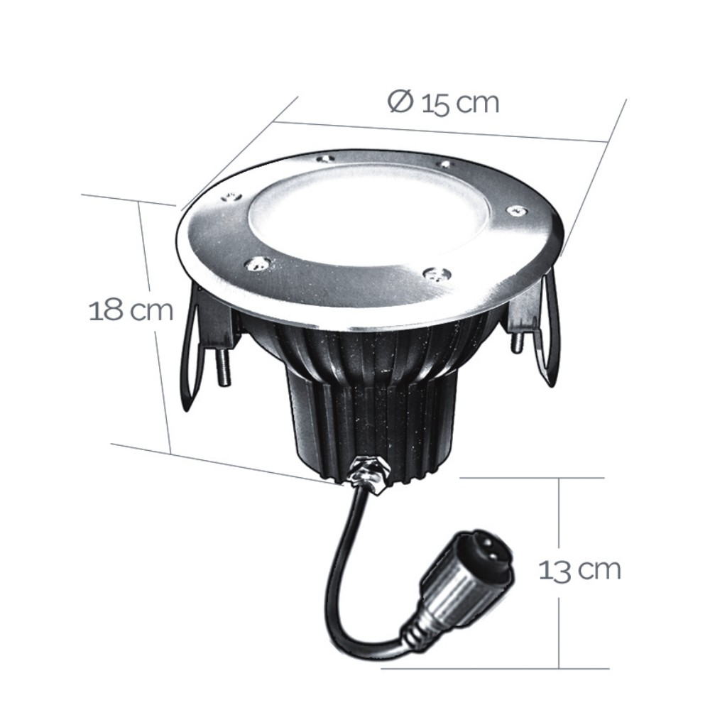 [2286] 2286 - Spot à encastrer bois Ø16cm 3000°K