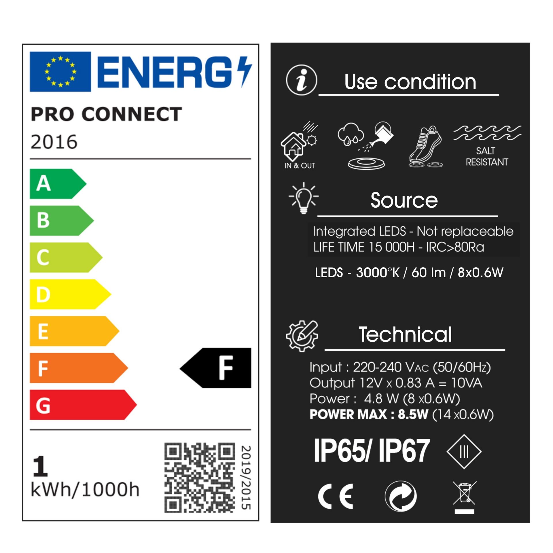 [2016] 2016 - Kit 8 mini spot encastré bois Ø3,5cm + Trsf 12V