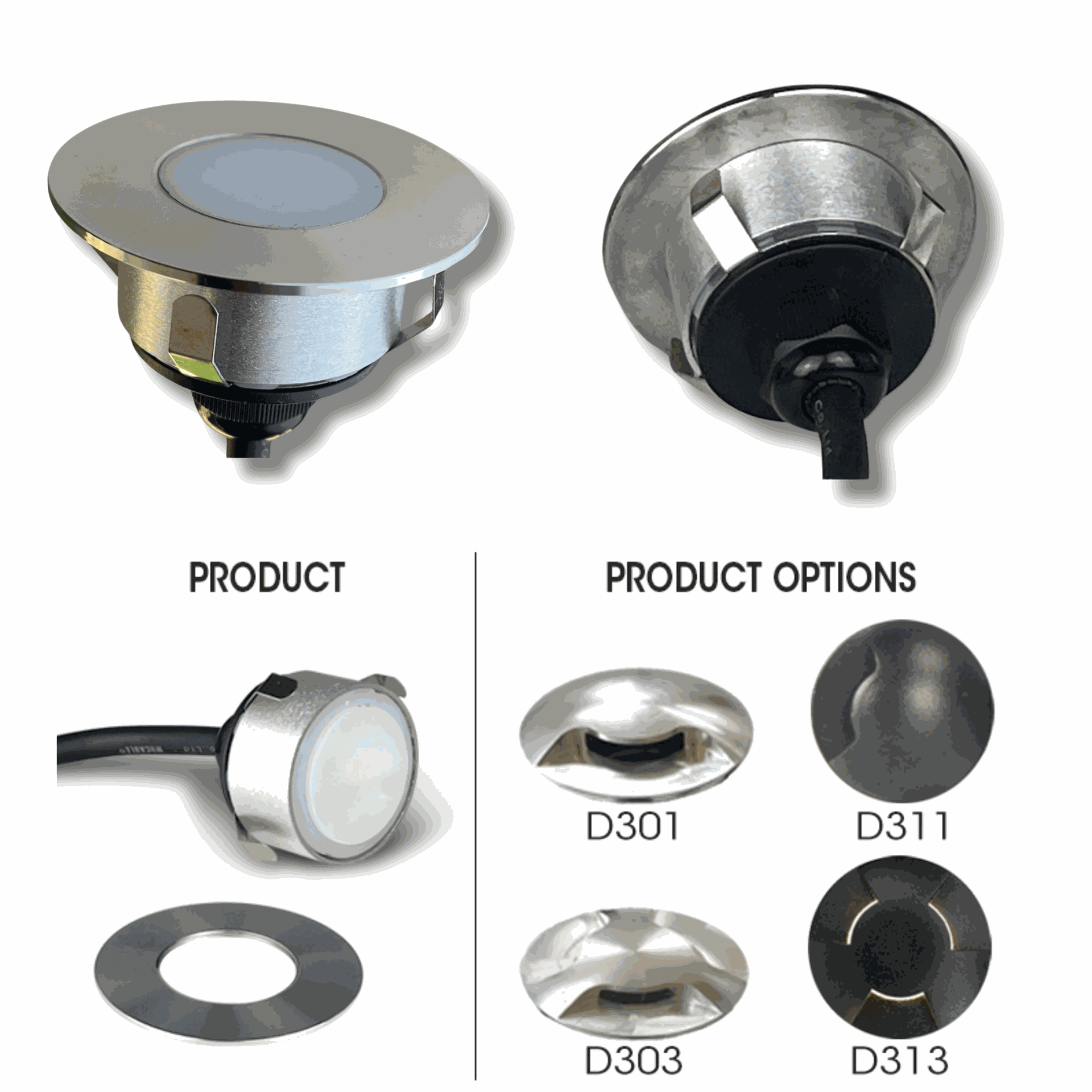 [2036] 2036 - 3 Spots encastrés pour bois Ø6cm - 3000°K