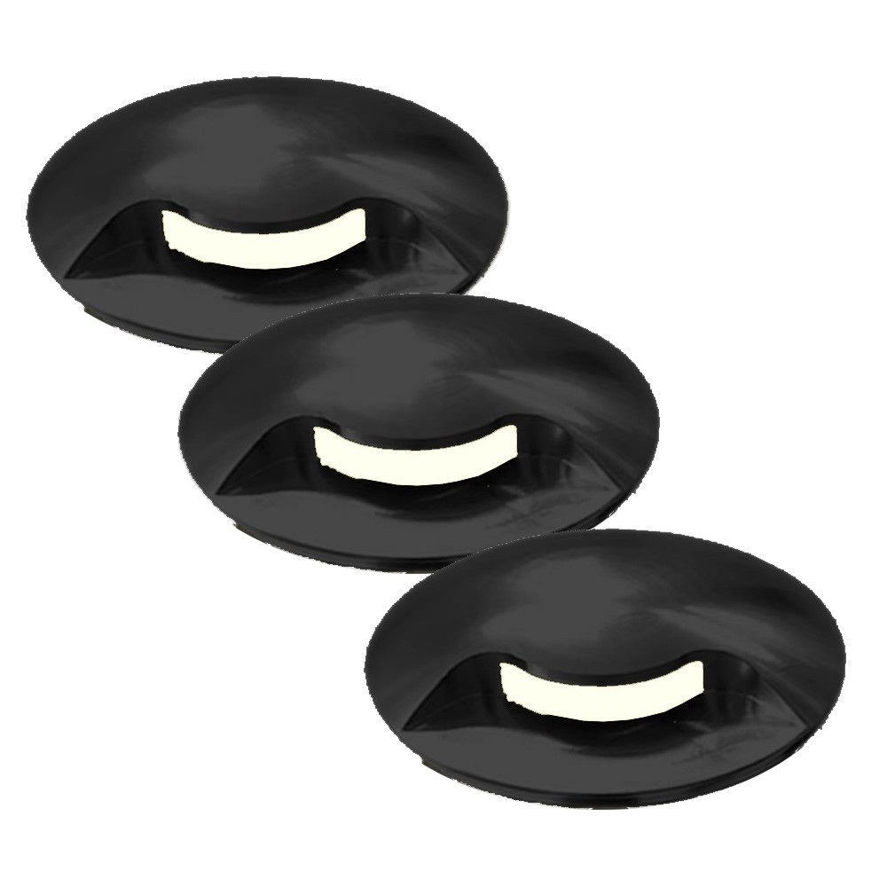 [2036-D311] 2036-D311 - 3 Spots encastrés bois Ø6cm noir - 1 fenêtre
