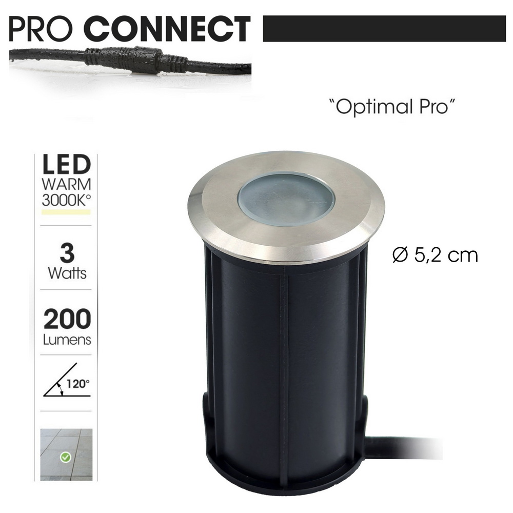 [2646] 2646 - Encastré béton Ø 52mm 3W - carrossable 3000°K