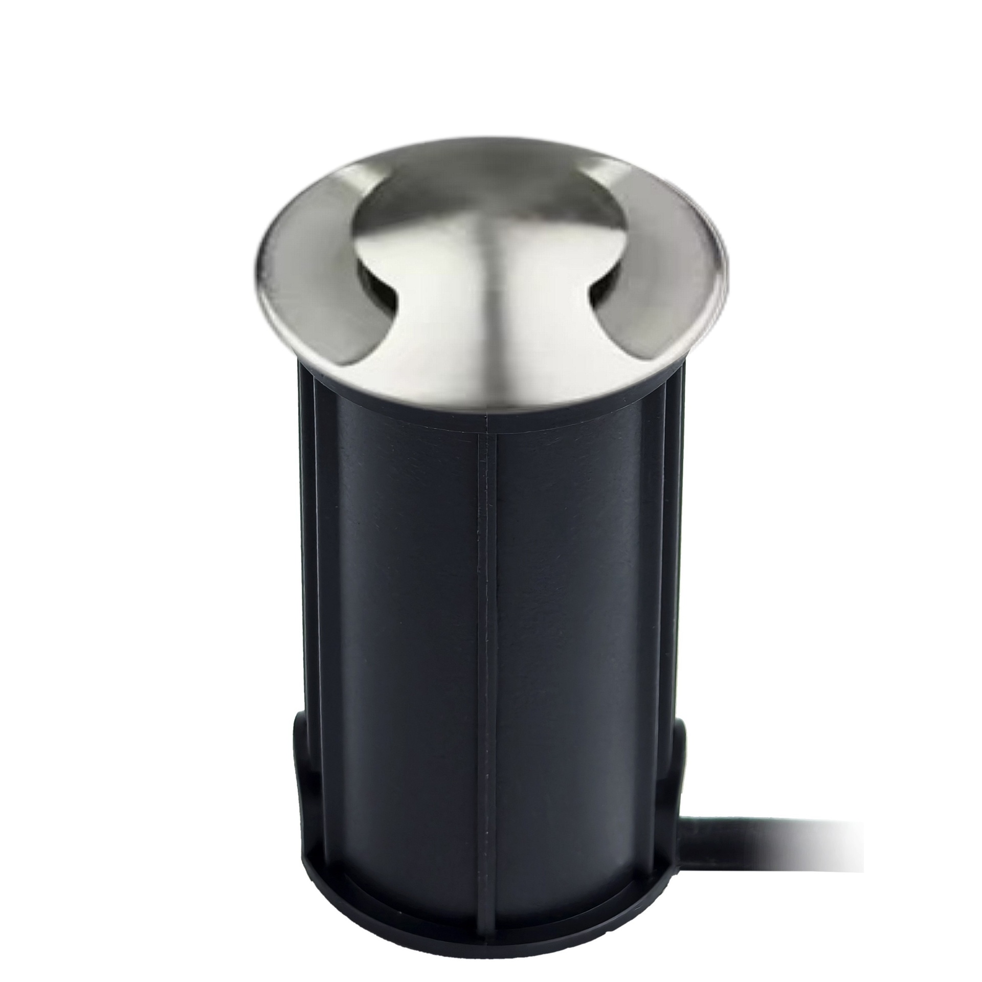 [2646-D402] 2646-D402 - Encastré béton Ø 52mm 3W 3000°K - Top INOX 2 fenêtres