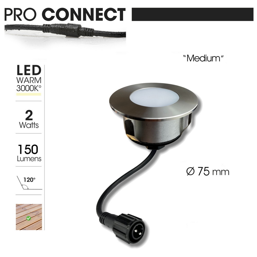 [2046] 2046 - Spot encastré bois Ø7,5cm 3000°K