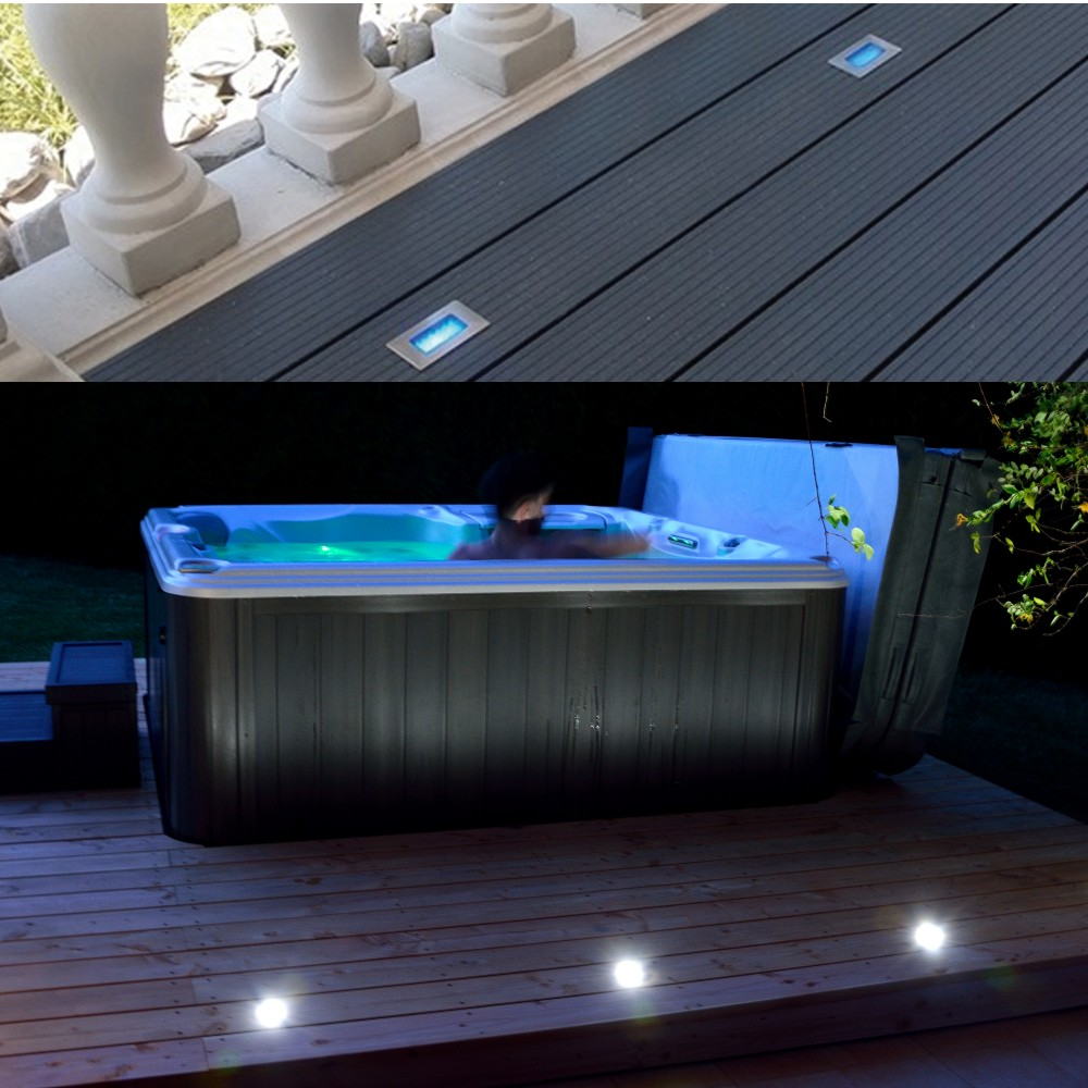 [2066] 2066 - Spot encastré bois 6x10cm 3000°K