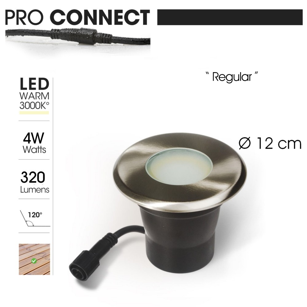 [2176] 2176 - Spot à encastrer bois Ø12cm 3000°K