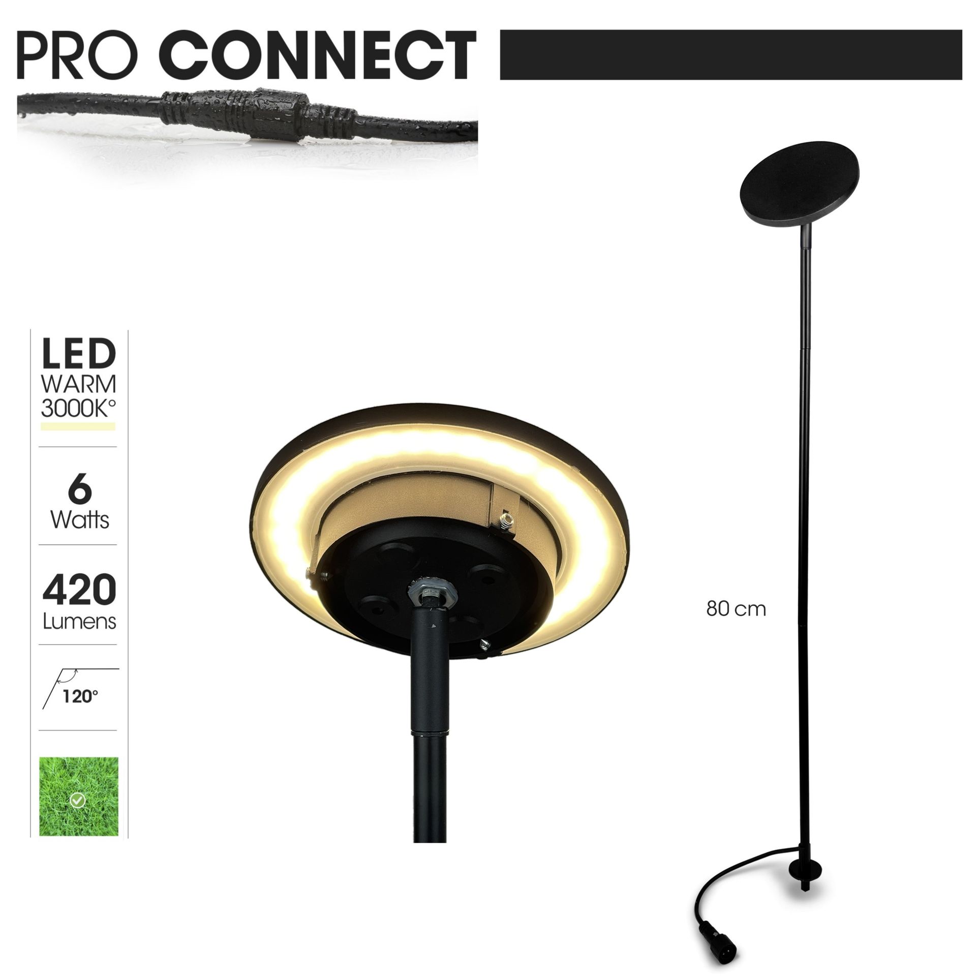 [4025] 4025 - Eclairage Orientable ECLIPSE sur piquet - 6w -3000°K