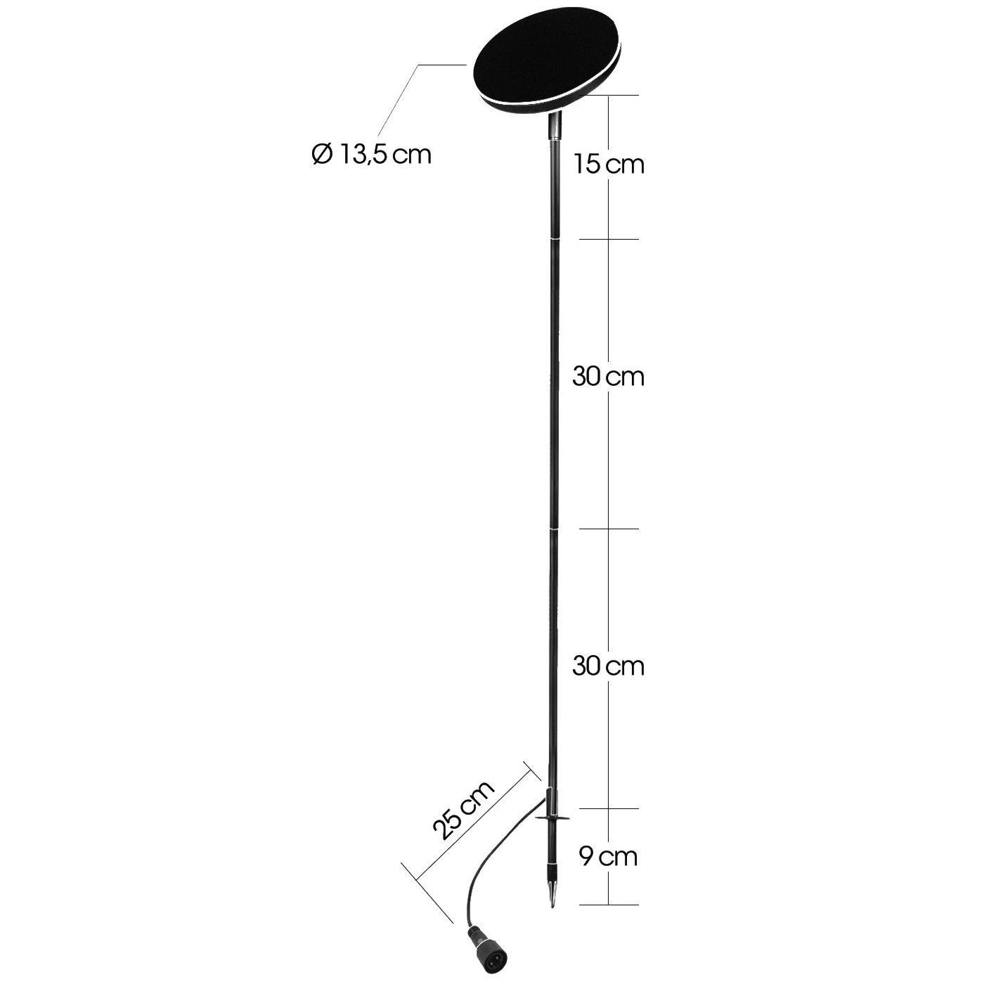[4025] 4025 - Eclairage Orientable ECLIPSE sur piquet - 6w -3000°K