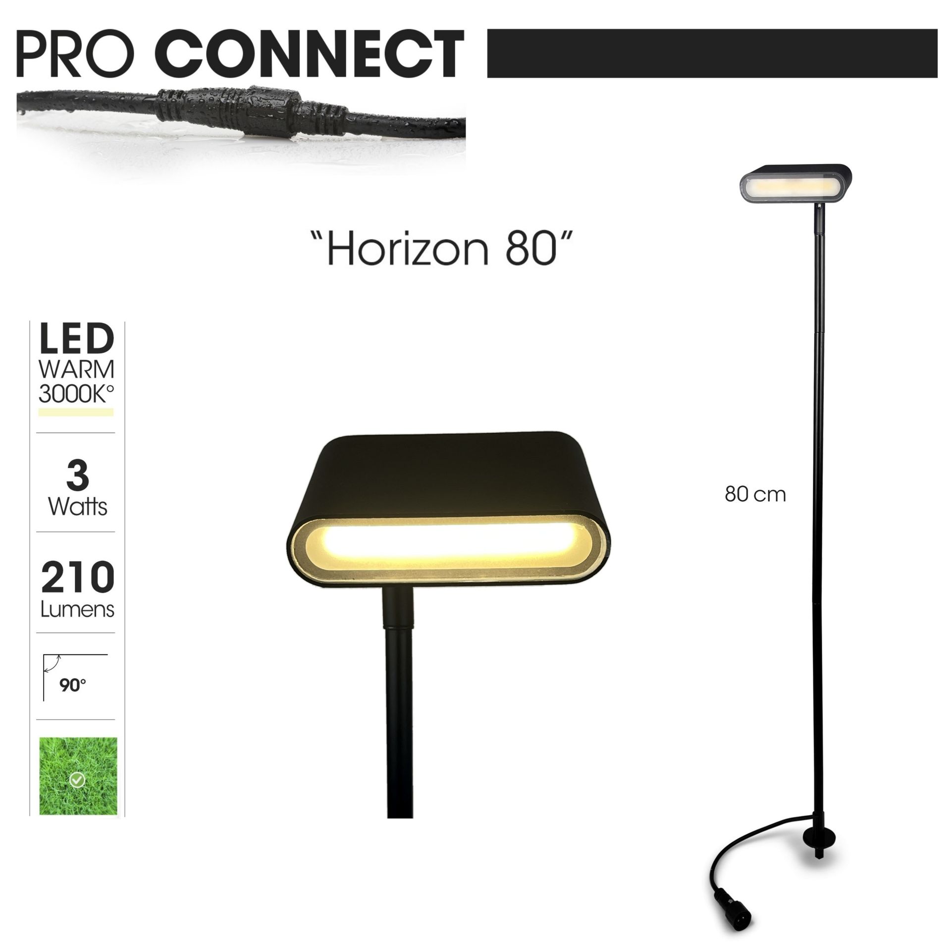 [4035] 4035 - Eclairage Massif h80 cm Diffuseur Horizontal