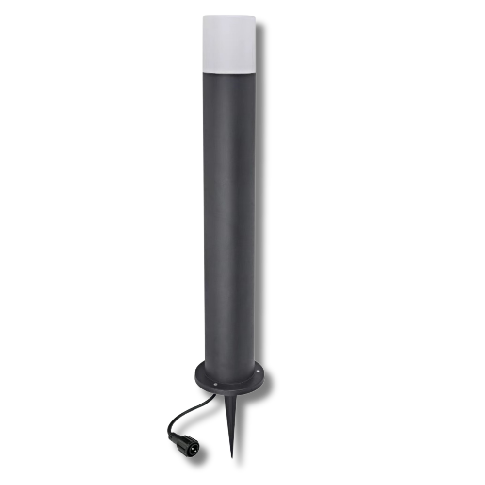 [4224] 4224 - Borne Noire ZEN, Ø 7,6cm + Piquet Ht 60cm