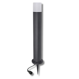 [4224] 4224 - Borne Noire ZEN, Ø 7,6cm + Piquet Ht 60cm