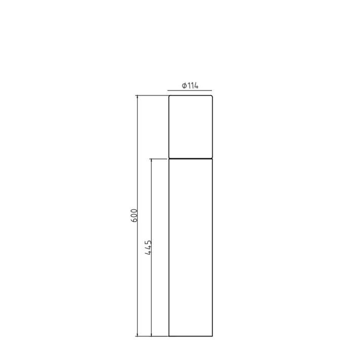 [4234] 4234 - Borne Noire Ø 11,4cm + Piquet Ht 60cm