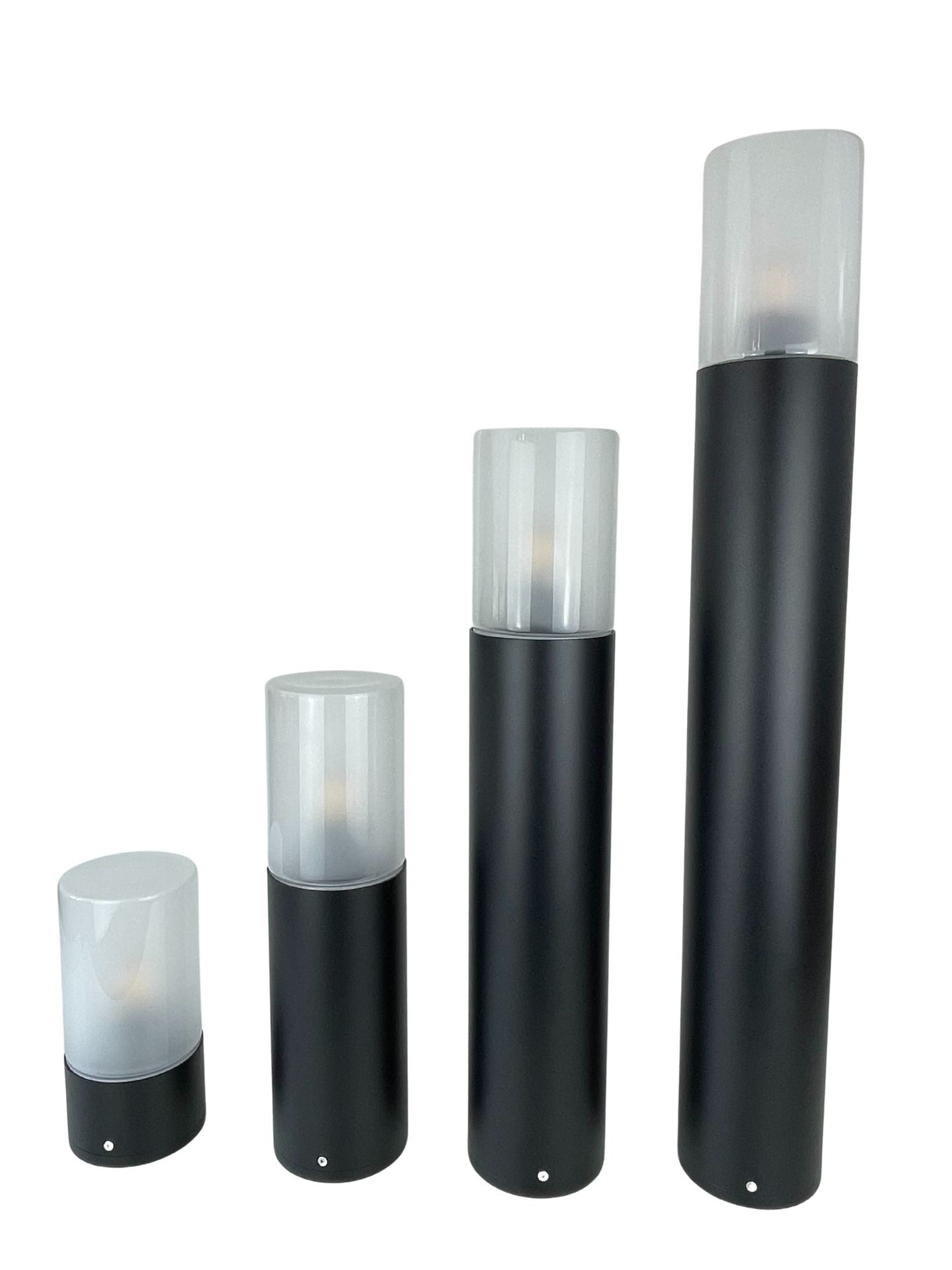 [4234] 4234 - Borne Noire Ø 11,4cm + Piquet Ht 60cm