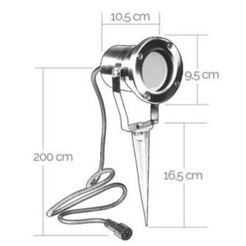 [3476] 3476 - Projecteur immergeable NAUTILUX 20 - INOX IP68(2m) - 6,5W