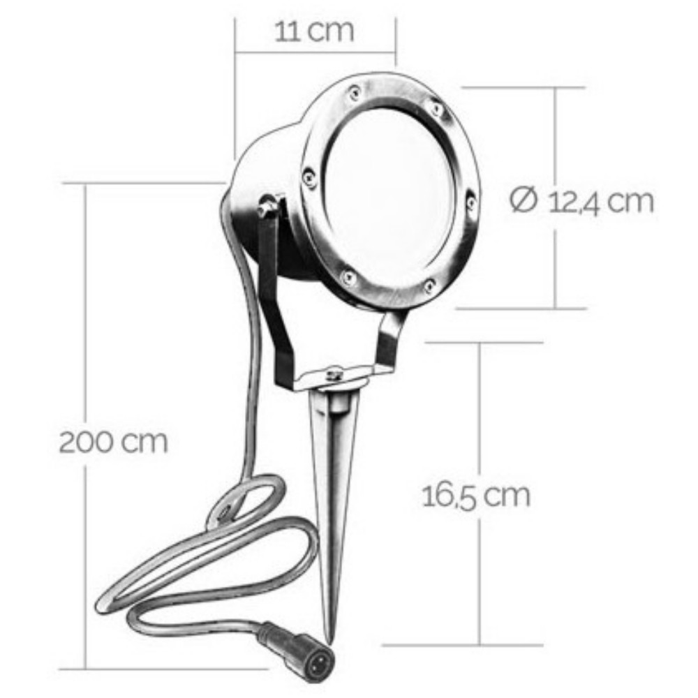 [3676] 3676 - Projecteur immergeable NAUTILUX 30 - INOX IP68(2m) - 10W