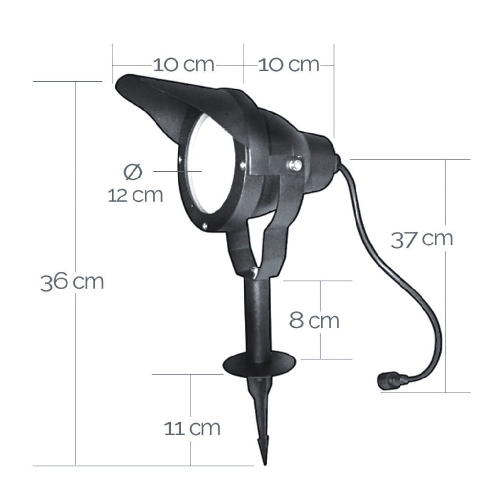 [3636] 3636 - Projecteur Noir Alu TARGET 30 - 10W - 3000°K