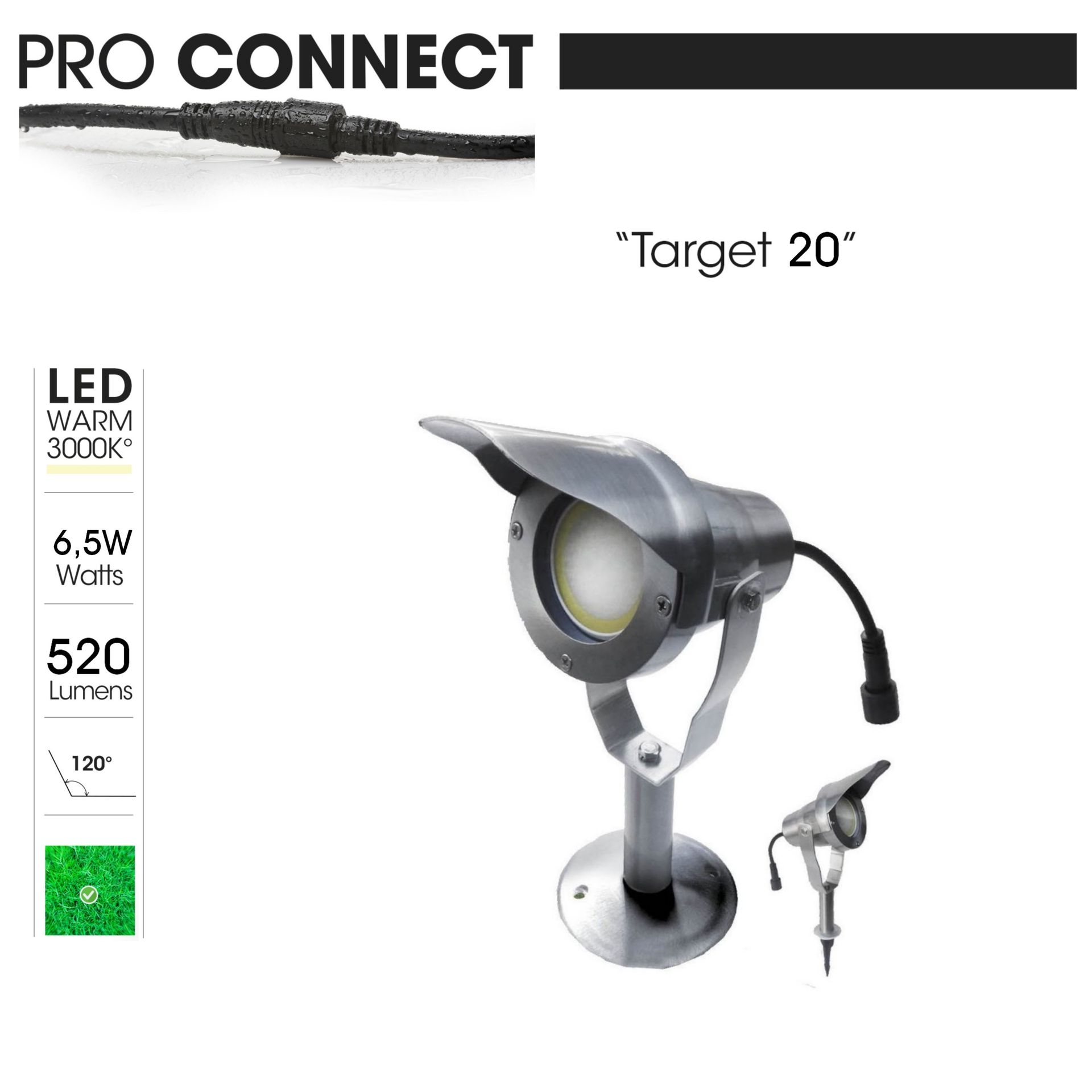 [3426A] 3426A - Projecteur+Socle Alu Br. 6,5W
