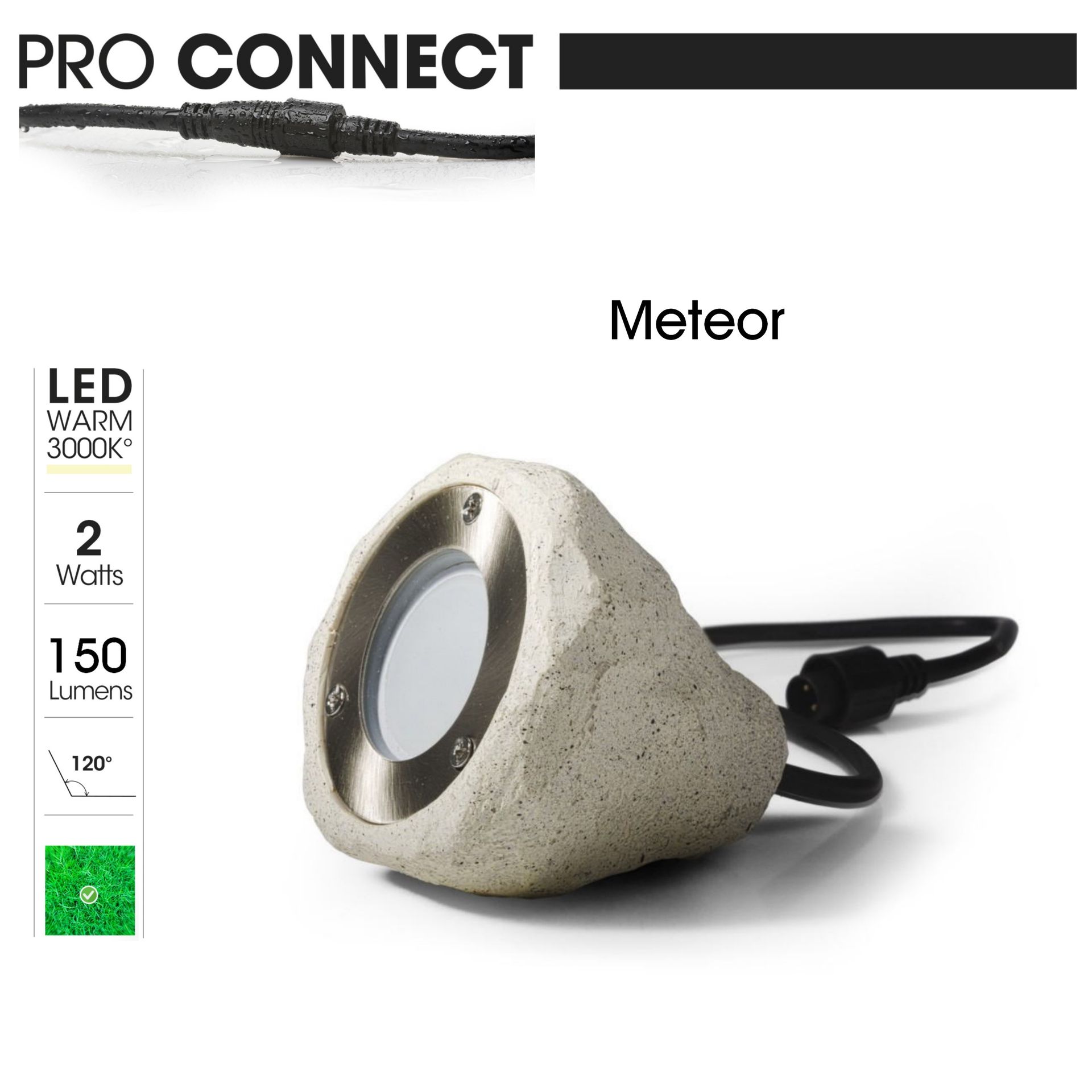 [3216] 3216 - Projecteur résine imitation Pierre 2W - 3000°K