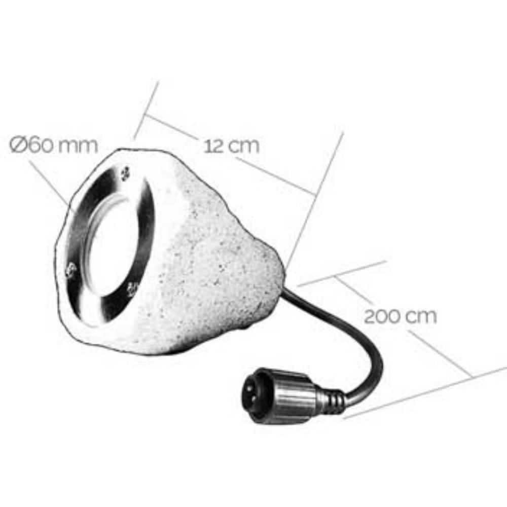 [3216] 3216 - Projecteur résine imitation Pierre 2W - 3000°K