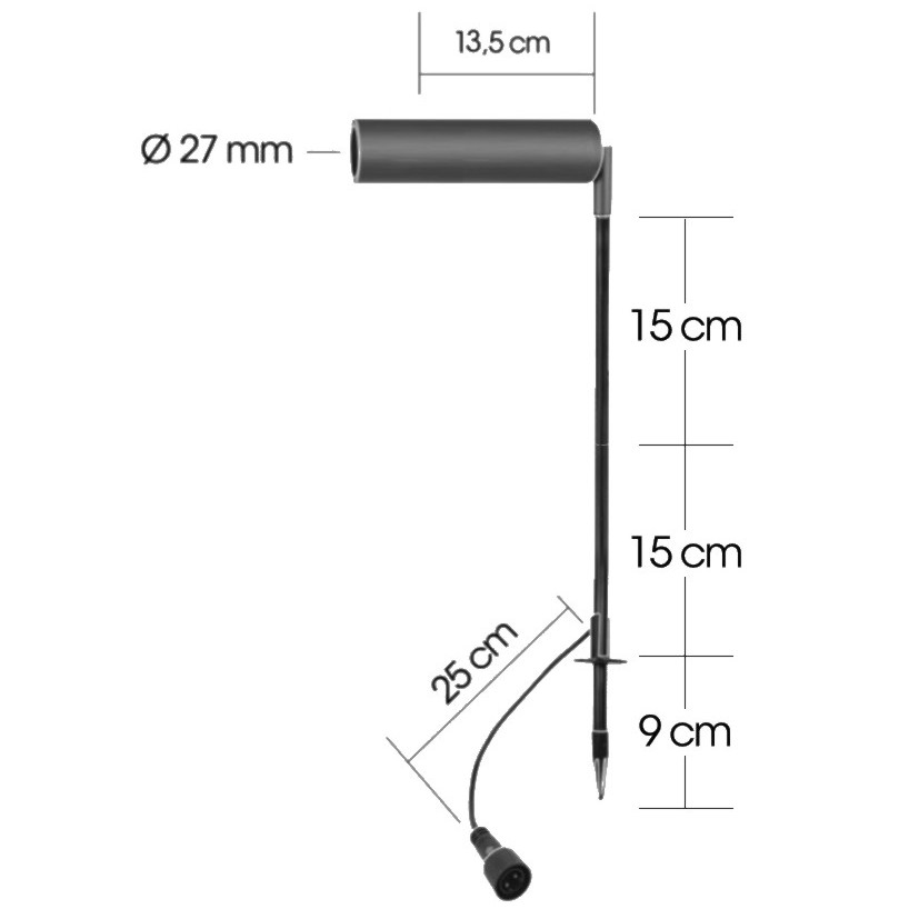 [3316] 3316 - Projecteur PROXI 30 sur piquet - 3W - 3000°K