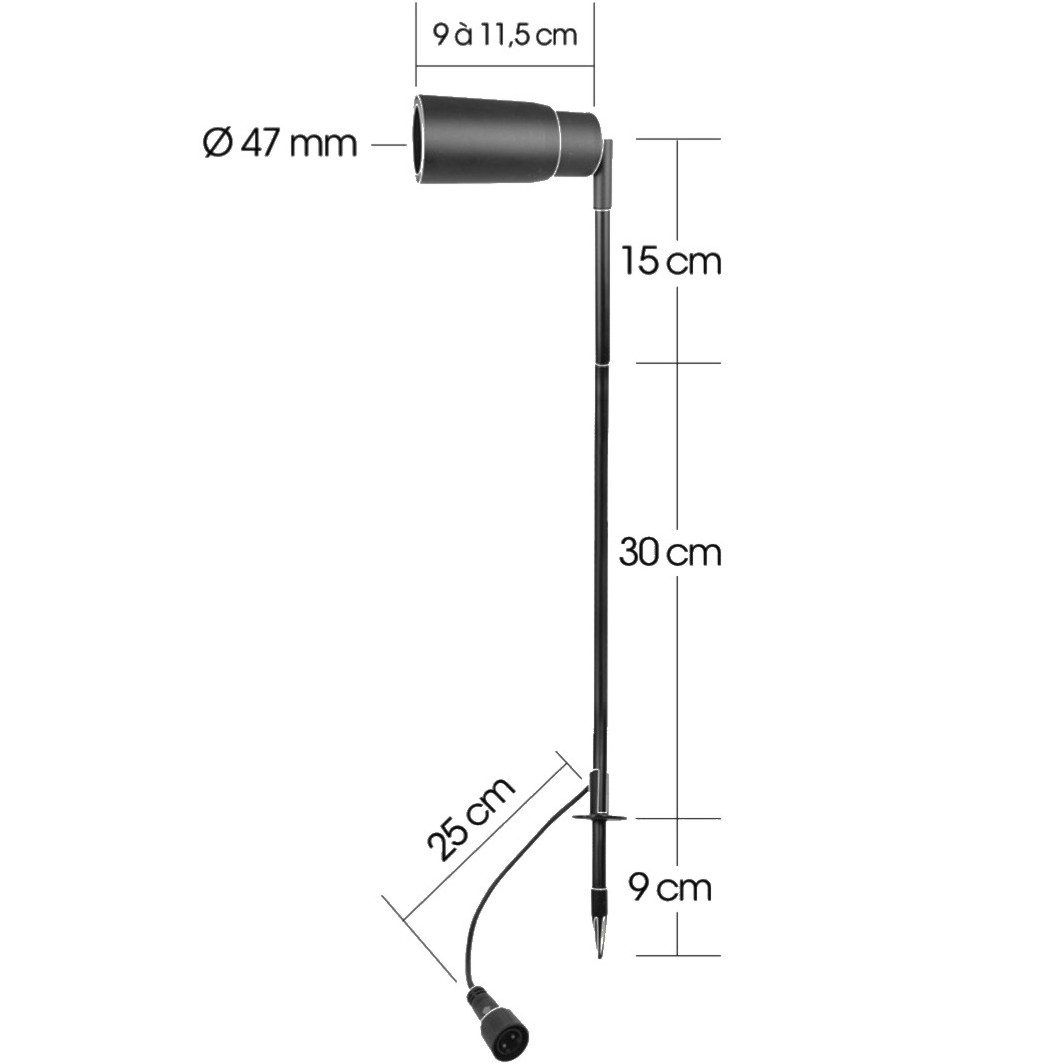 [3386] 3386 - Projecteur SNIPER 50 avec Lentille ajustable - 5W - 3000°K