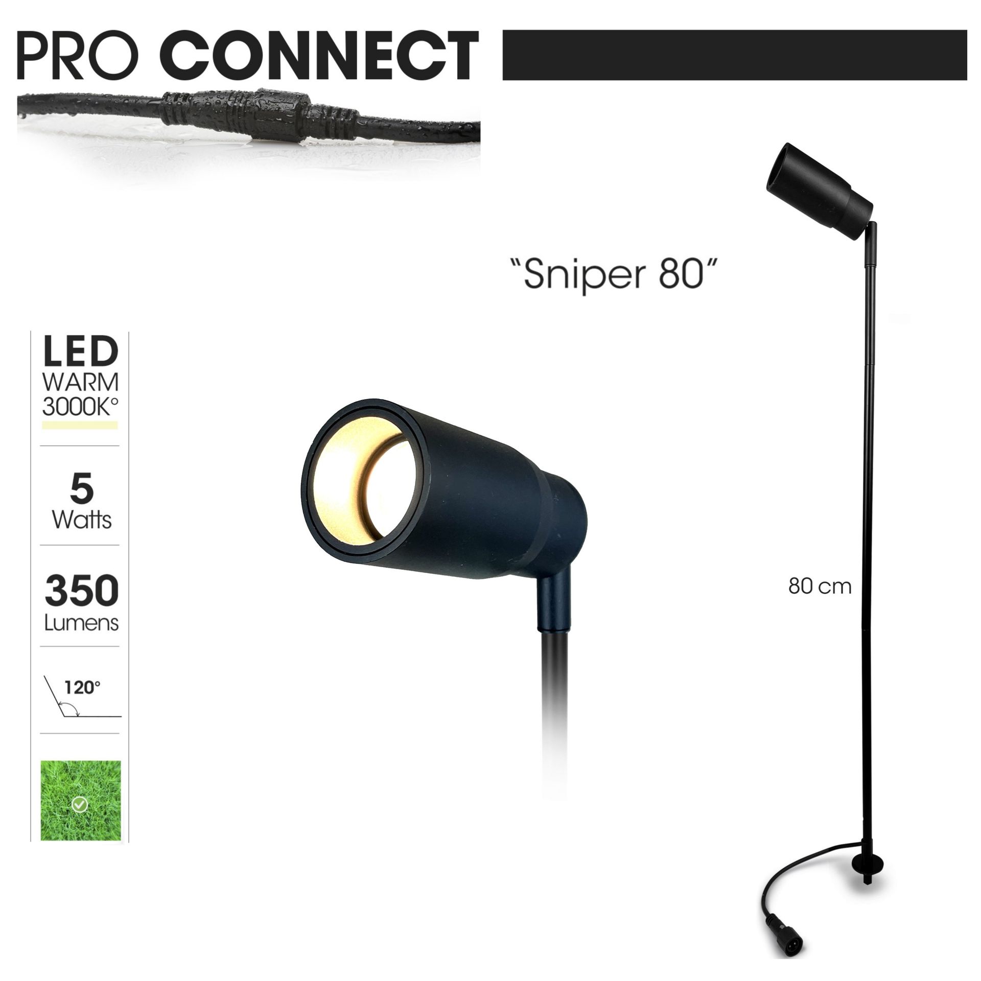 [3396] 3396 - Projecteur SNIPER 80 avec Lentille ajustable - 5W - 3000°K