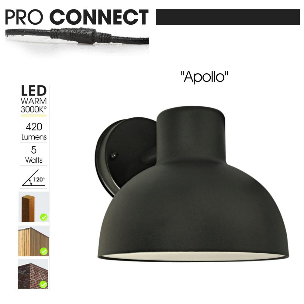 [4750] 4750 - Applique murale HEMISPHERE Noire - Ø 20 cm