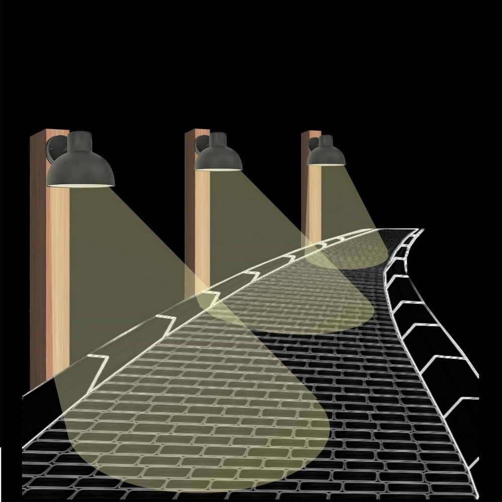 [4750] 4750 - Applique murale HEMISPHERE Noire - Ø 20 cm