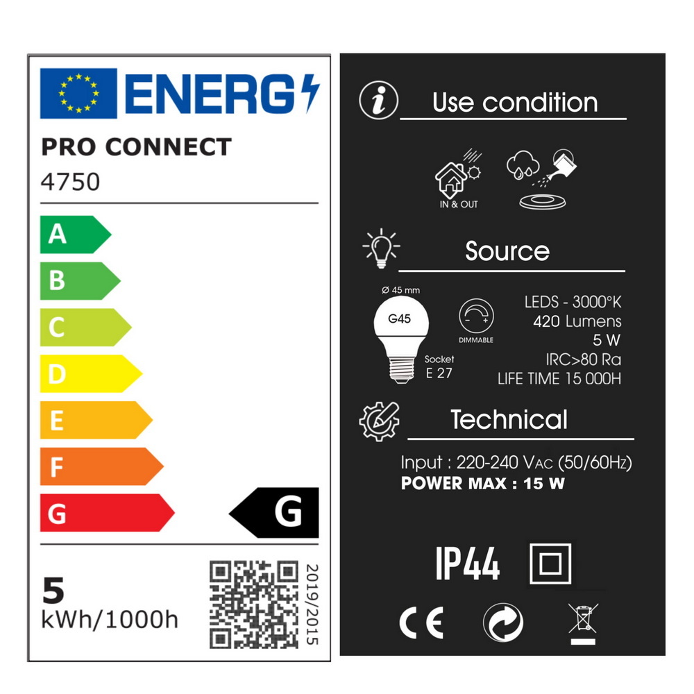 [4750] 4750 - Applique murale HEMISPHERE Noire - Ø 20 cm