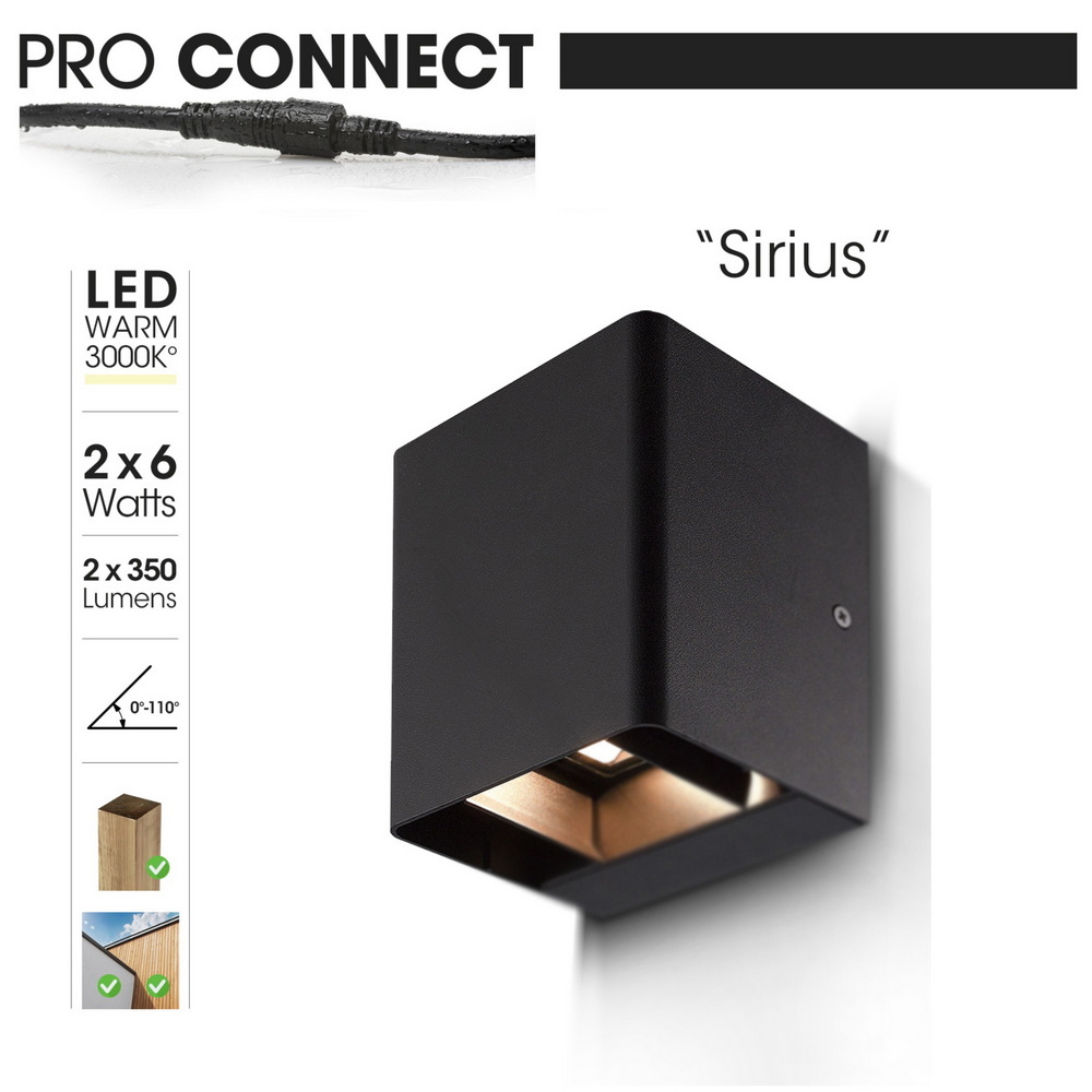 [4700] 4700 - Applique murale CUBE Noire - 10 x 10 cm