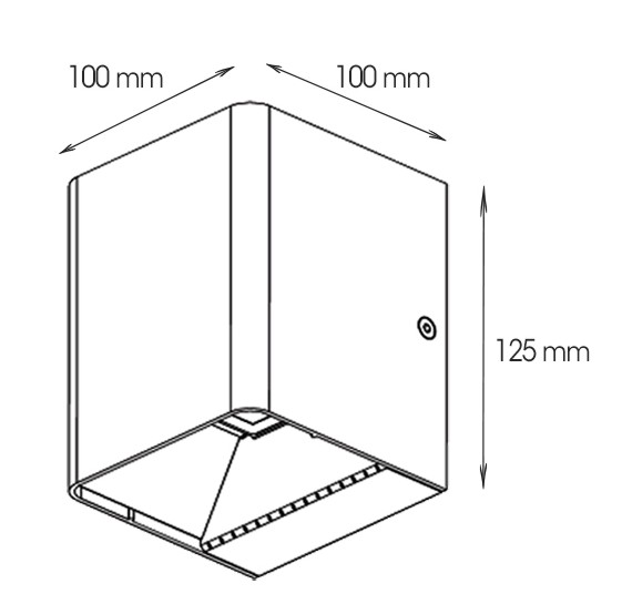 [4700] 4700 - Applique murale CUBE Noire - 10 x 10 cm