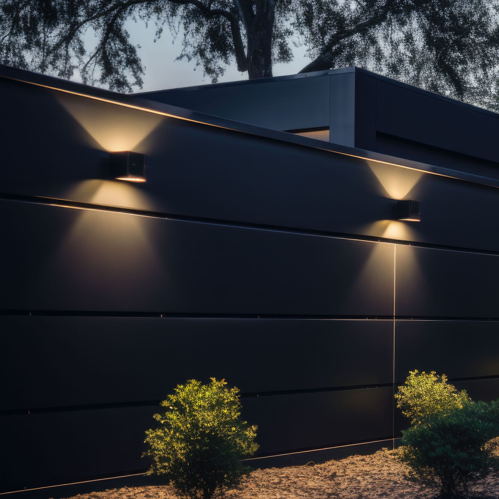 [4700] 4700 - Applique murale CUBE Noire - 10 x 10 cm