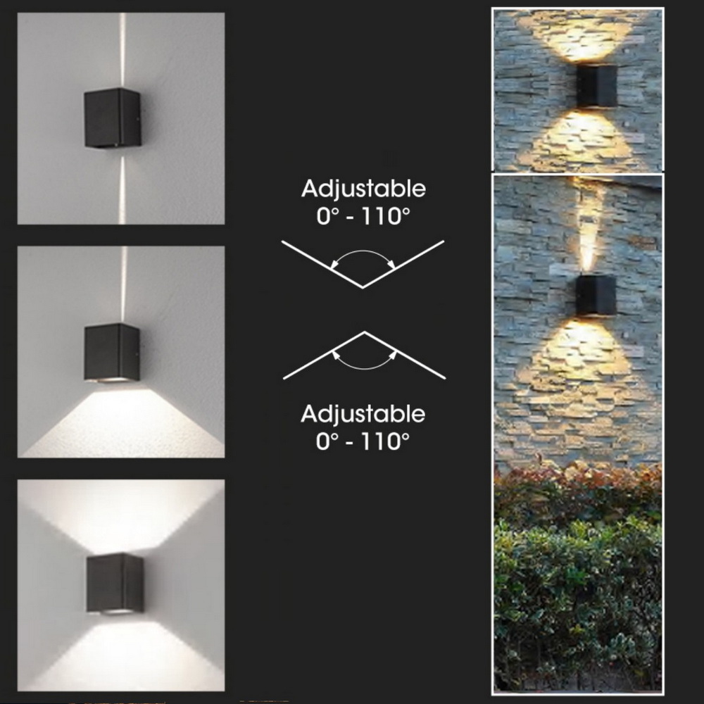 [4700] 4700 - Applique murale CUBE Noire - 10 x 10 cm