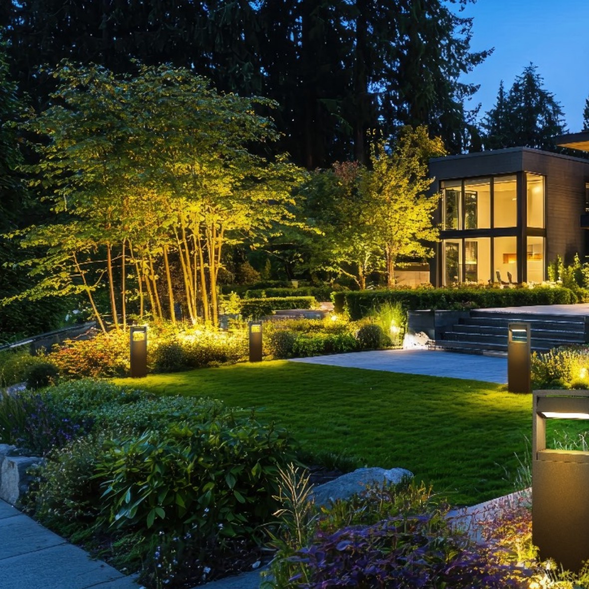 [4424] 4424 - Borne Noire  16 x 5 x Ht 60cm - Angle directionnel