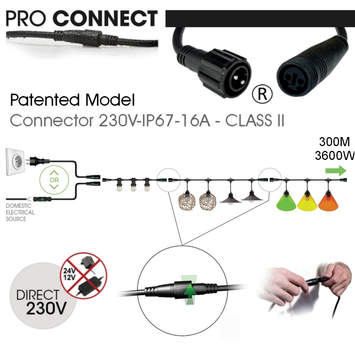 [G501] G501 - EXTENSION - Guirlande CLASSIC 0,5m 1xE27