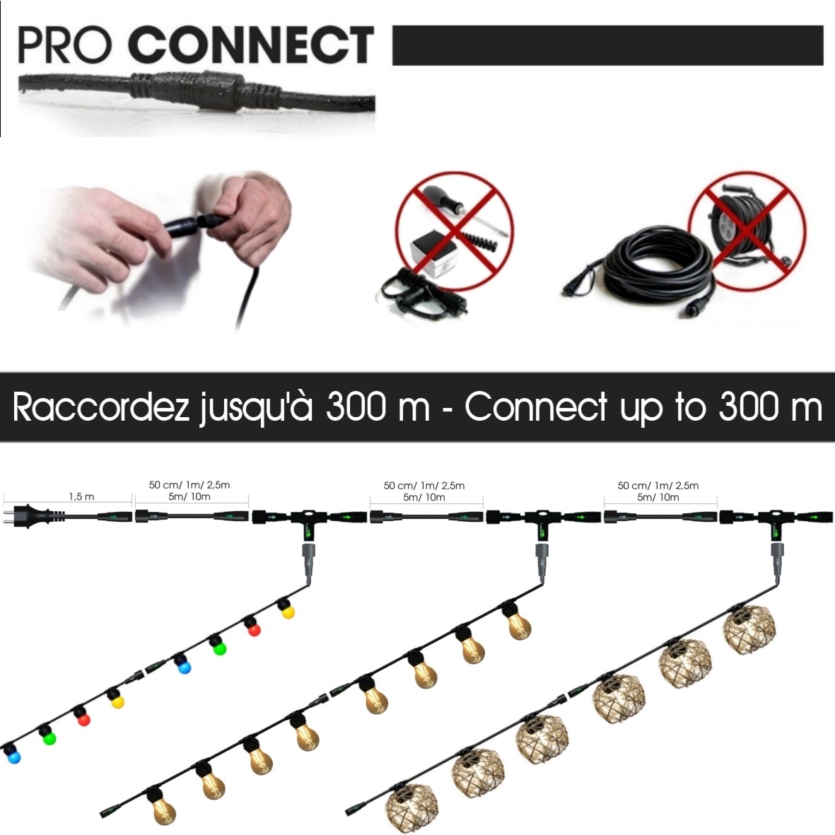 [G606] G606 - EXTENSION - Guirlande BISTRO 6m 8xE27