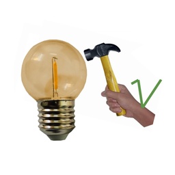 [G11] G11 - Amp. Incassable E27/G55 Fil. LED 1W 1700K - Antic