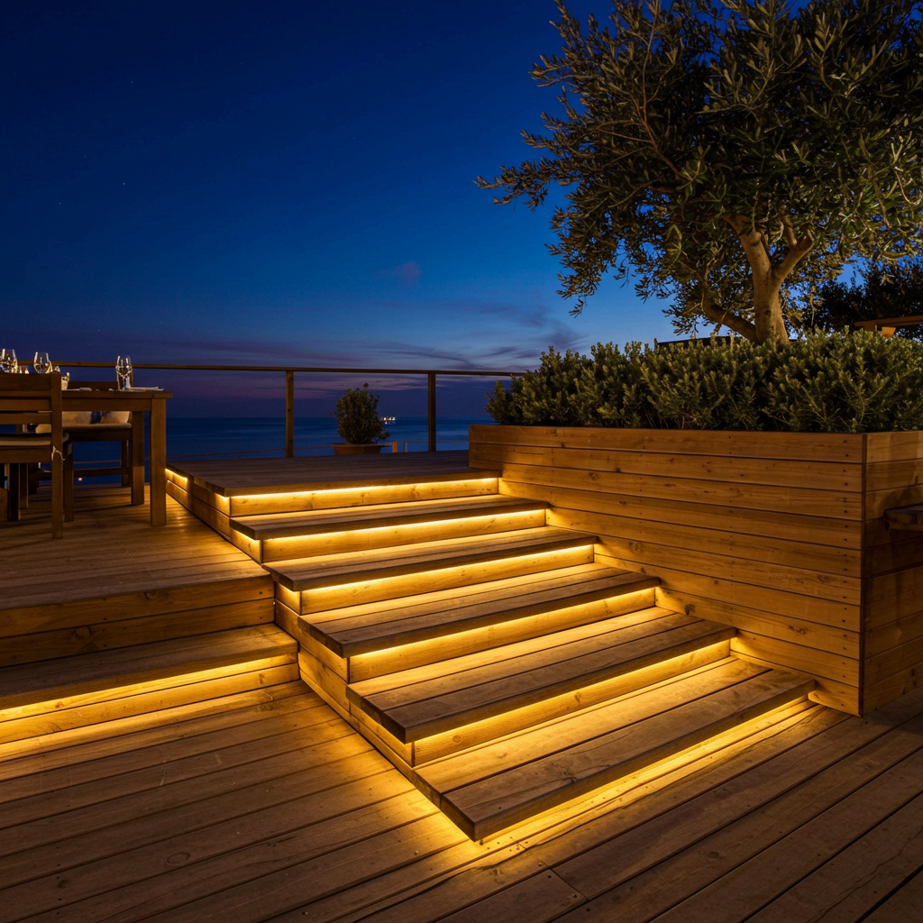 [1018] 1018 - Kit Escalier 8 Bandeau Lumineux Silicone 1,2m