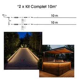 [1062] 1062 - 2 Bandeau Lumineux Silicone -10 m x 1cm + Télc. + Accessoires
