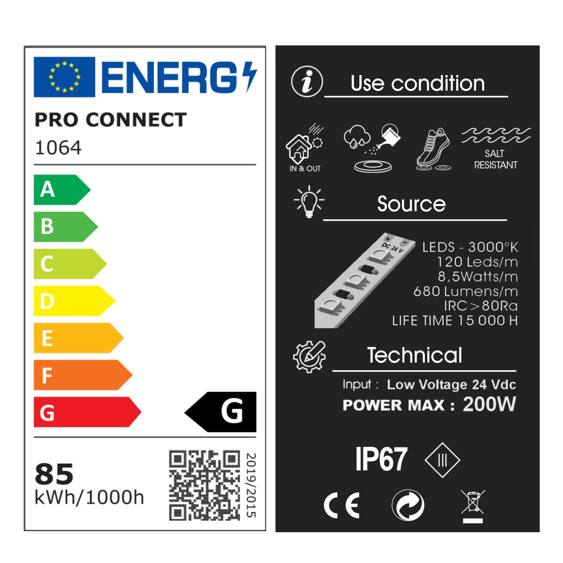 [1062] 1062 - 2 Bandeau Lumineux Silicone -10 m x 1cm + Télc. + Accessoires