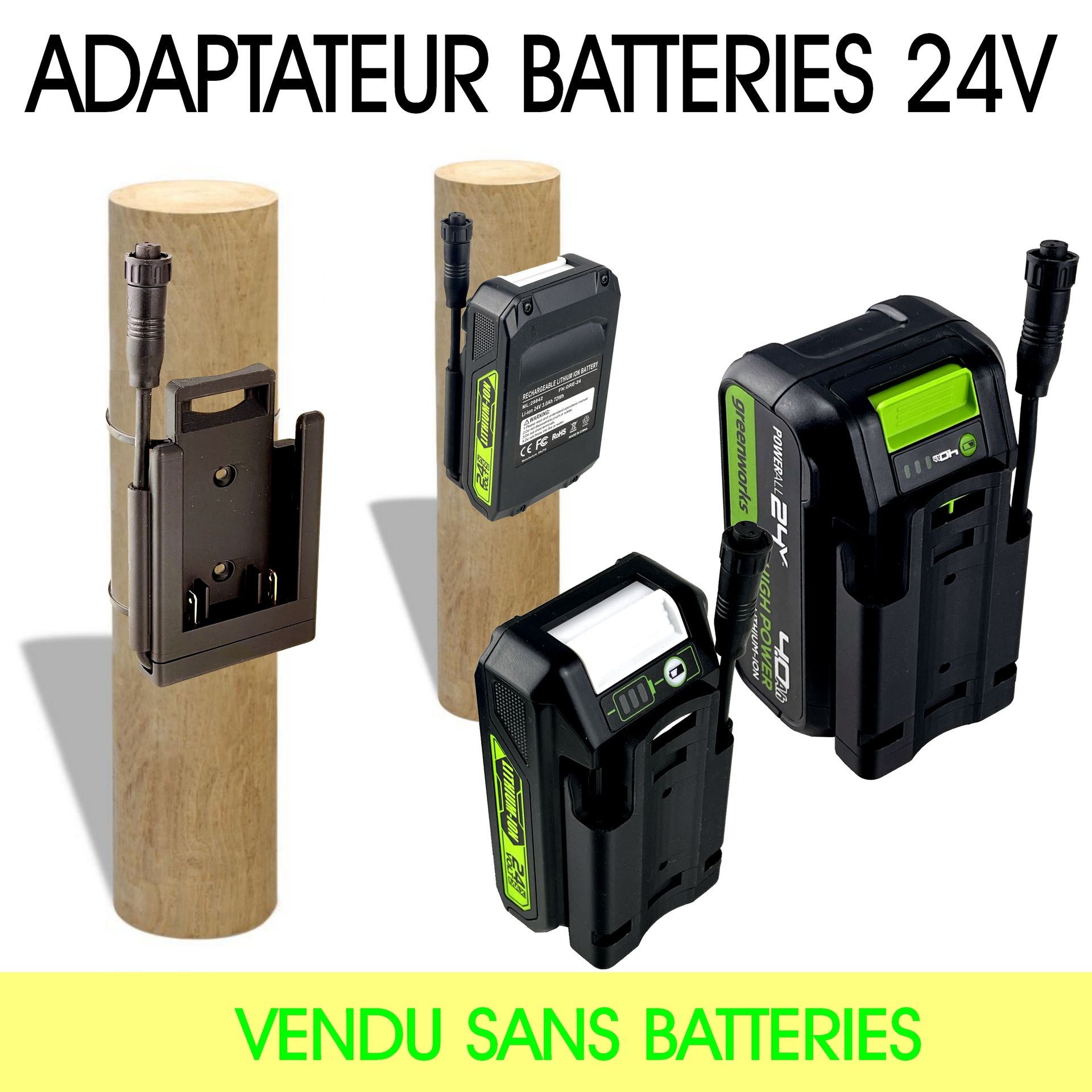 [F500] F500 - Adaptateur pour Batteries 24 V type Electroportatif