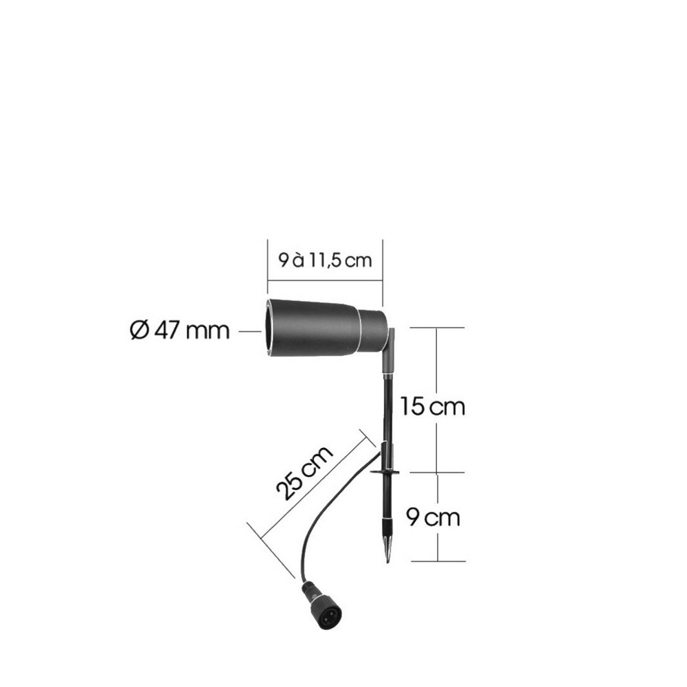 [3366] 3366 - Projecteur SNIPER 20 avec Lentille ajustable - 5W - 3000°K